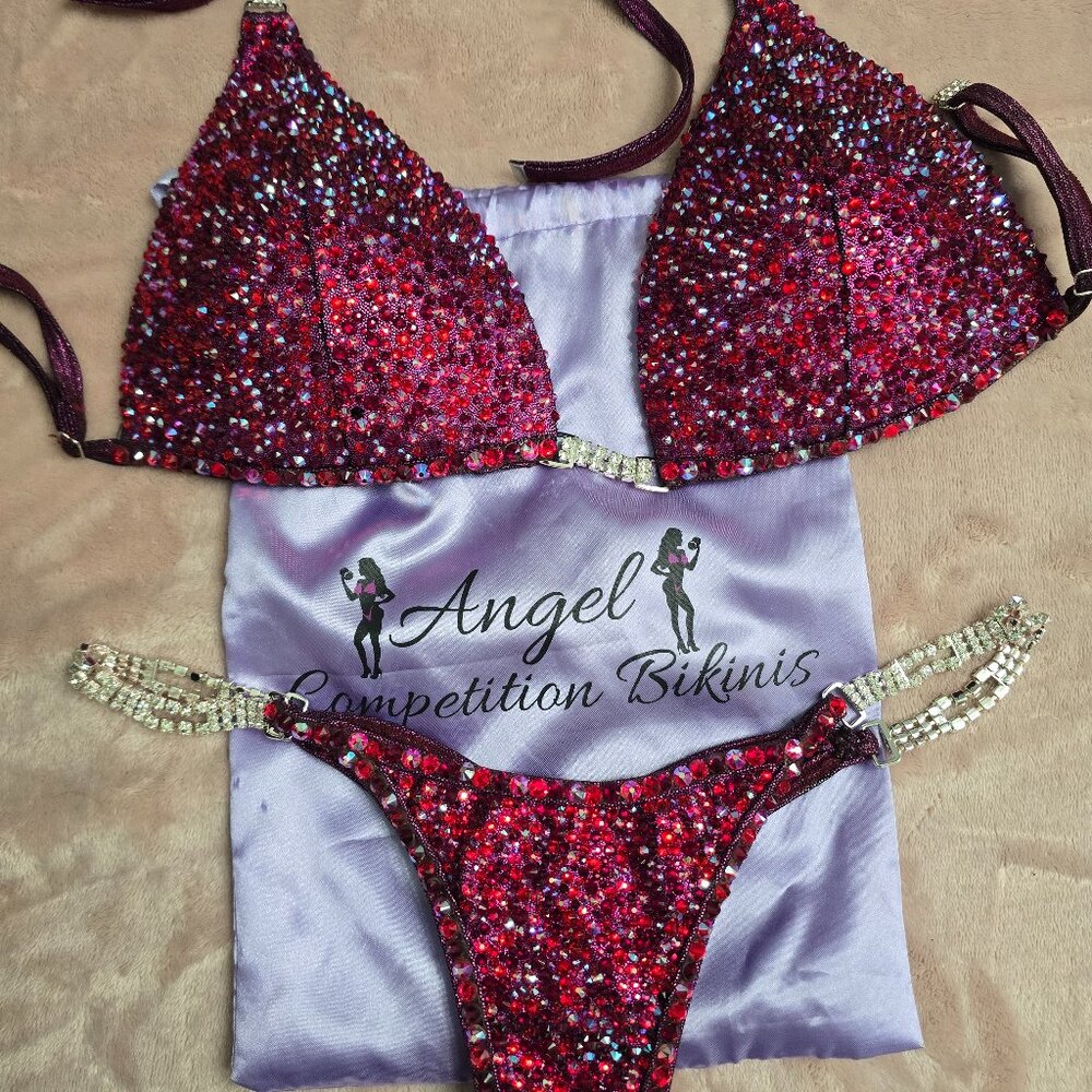 Angel Competition Bikinis Cranberry Radiance Large Molded/Micro NPC/IFBB